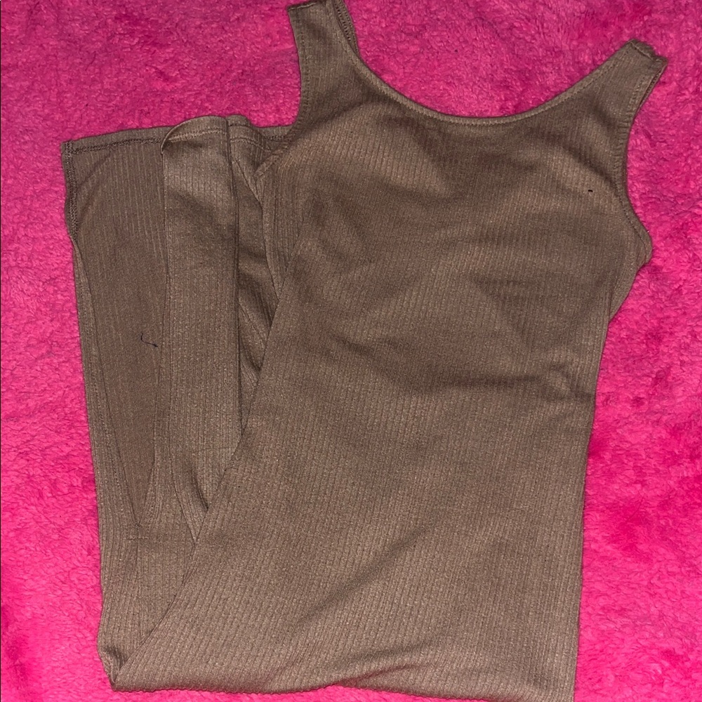 Women's Brown Sleeveless Top
